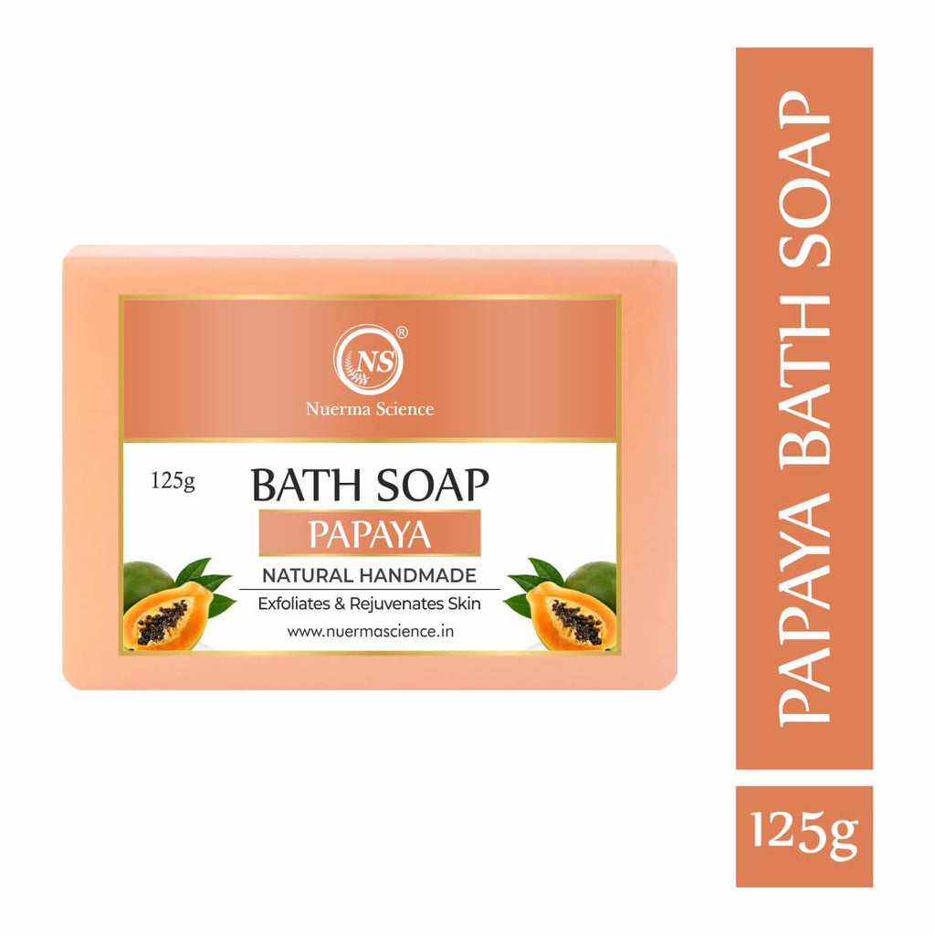 Nuerma Science Papaya Bath Soap | Exfoliates & Rejuvenates Skin | Grocsy