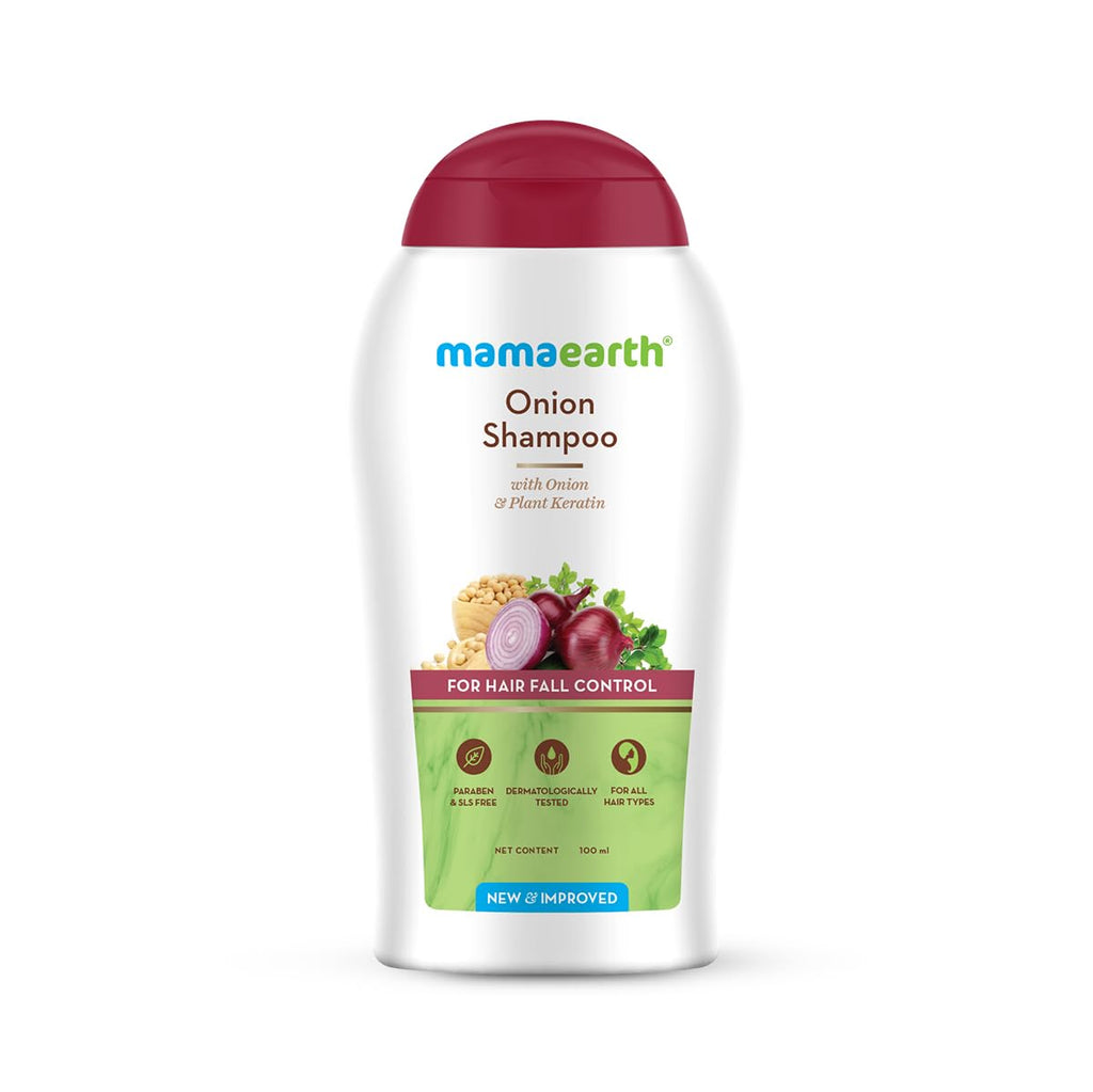 Mamaearth Onion Shampoo with Onion & Plant Keratin For Hair Fall Control | Grocsy