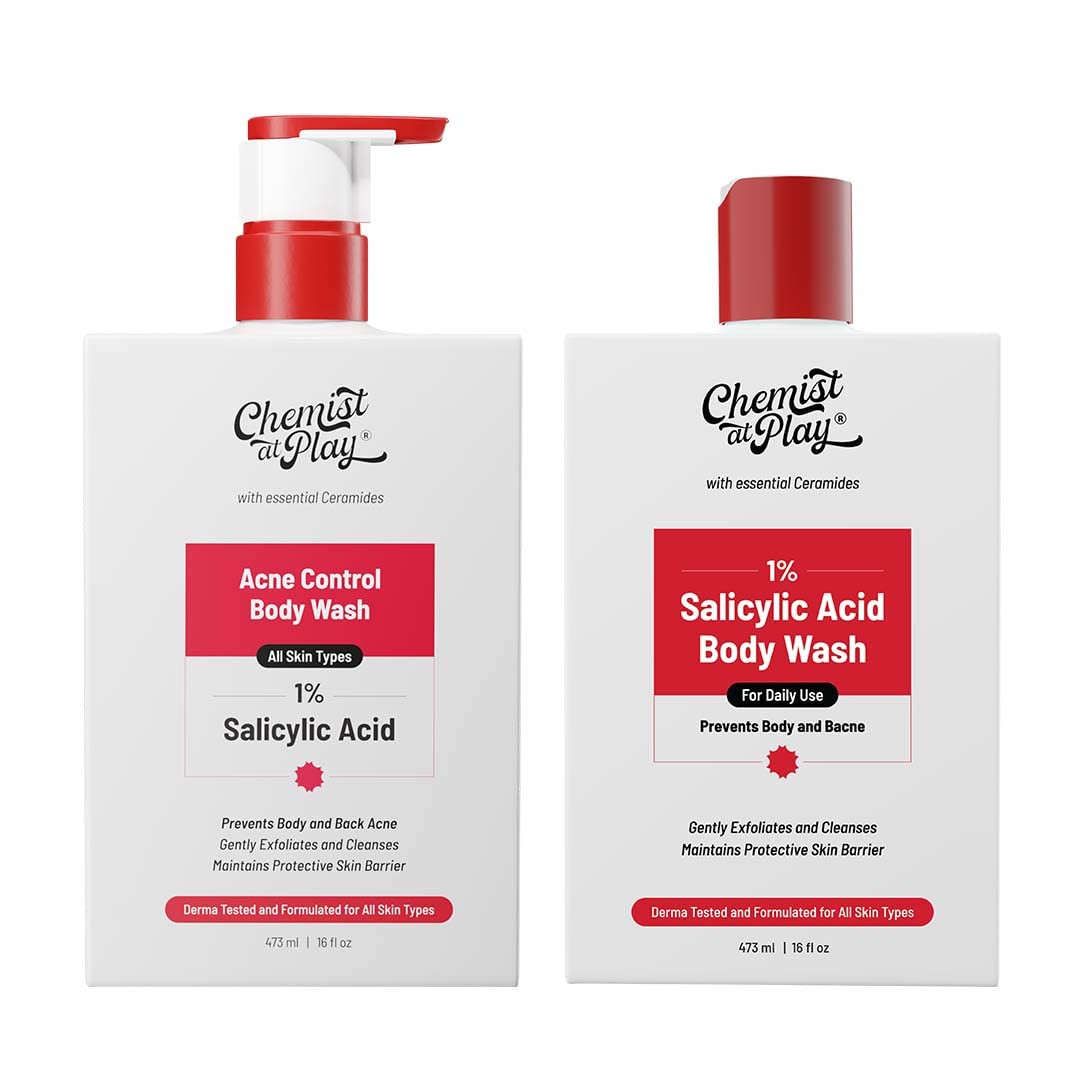 Chemist At Play Acne Control Body Wash for Body Acne, Bumpy Skin & Deep Cleanses Skin | Grocsy