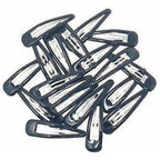 Black Hair Clips - Pack of 20 Tic Tac Everyday Wear Glossy Black Metal | Grocsy