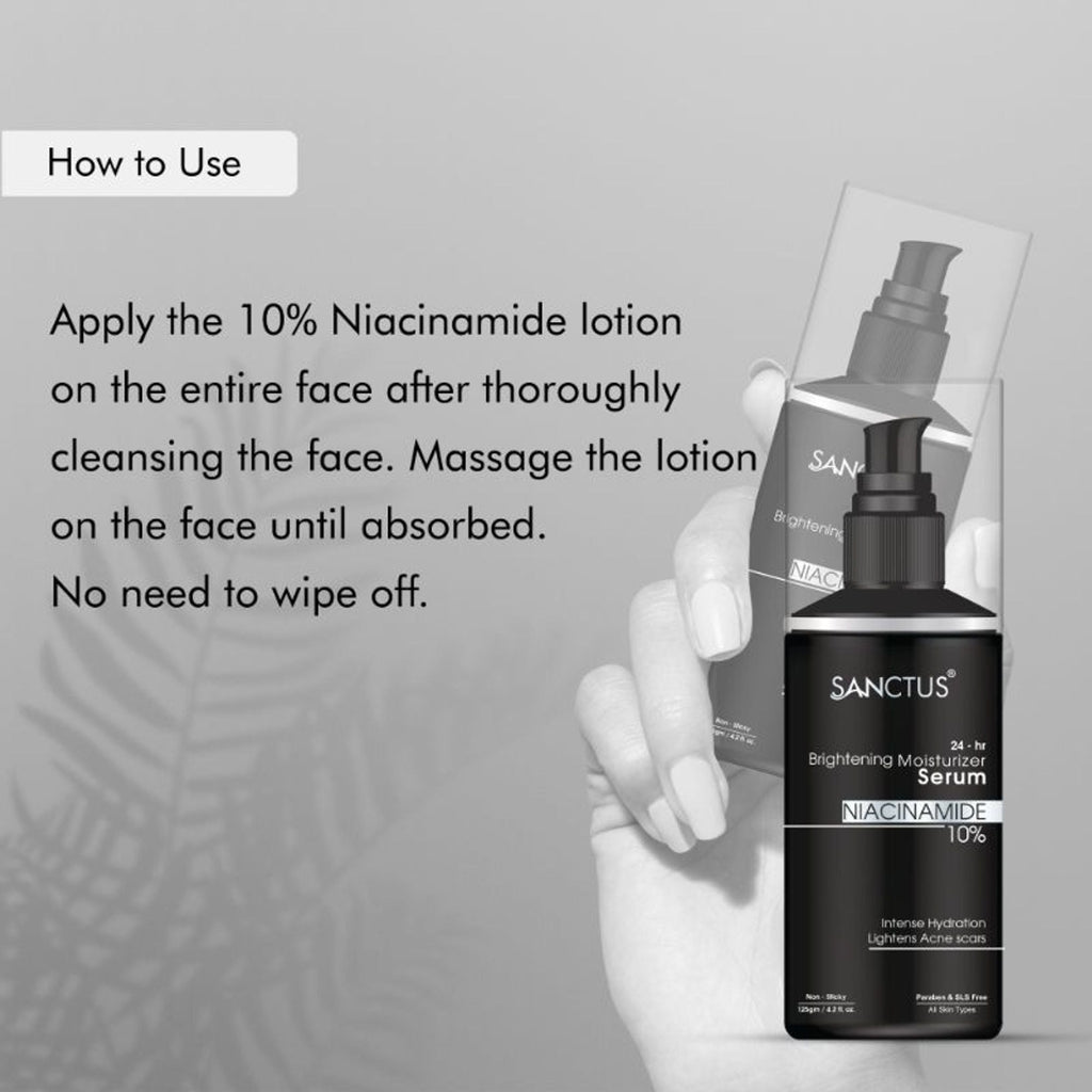 SANCTUS 24-Hr Brightening 10% Niacinamide Moisturizer Serum Lotion | Grocsy