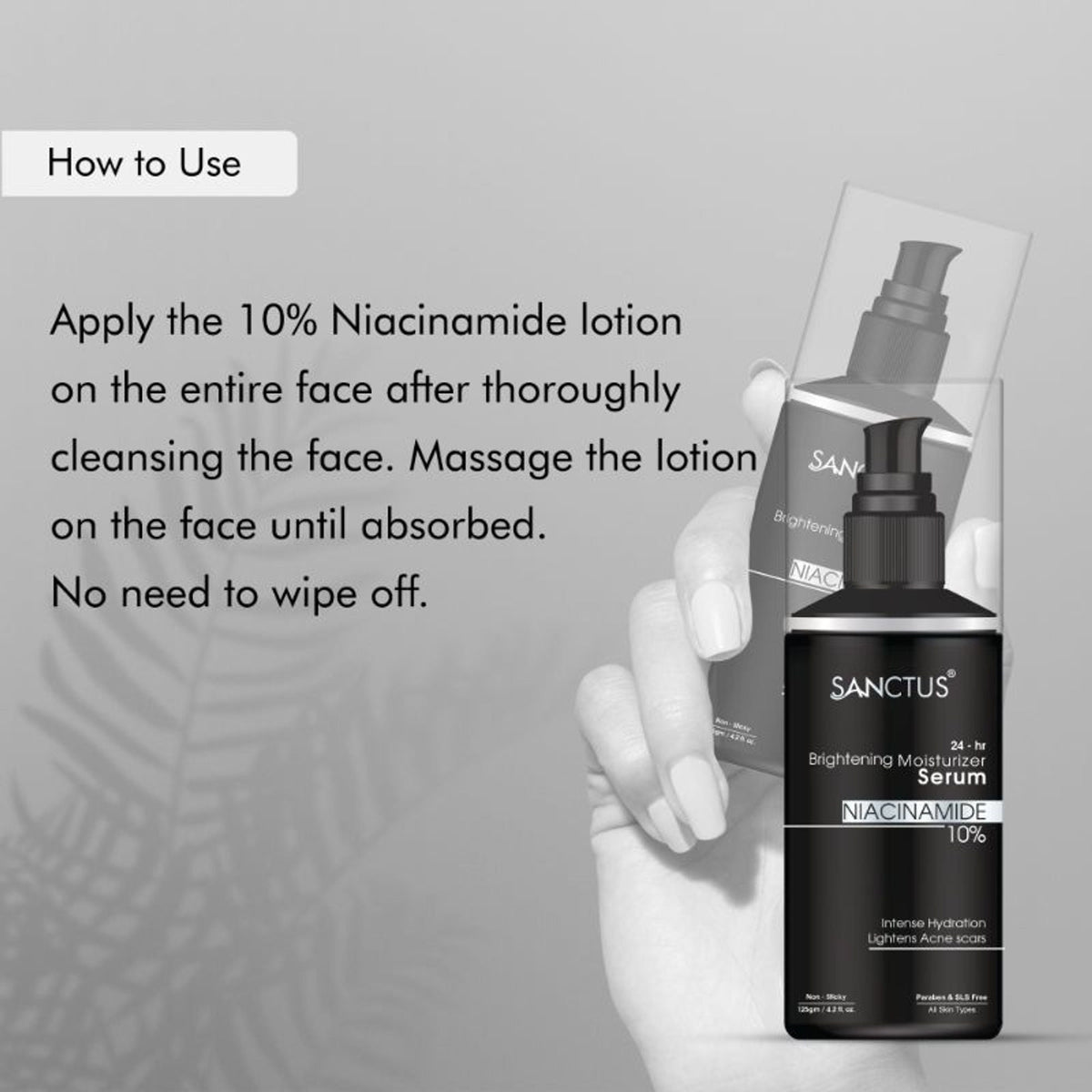 SANCTUS 24-Hr Brightening 10% Niacinamide Moisturizer Serum Lotion | Grocsy