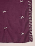 Joban Fashion Purple Silk Embroidery Readymade Kurta Set | Grocsy