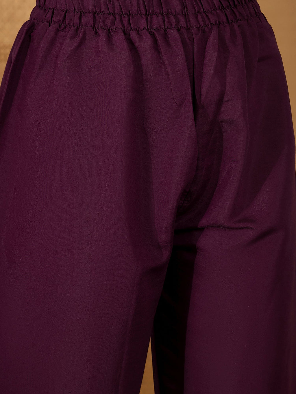 Joban Fashion Purple Silk Embroidery Readymade Kurta Set | Grocsy