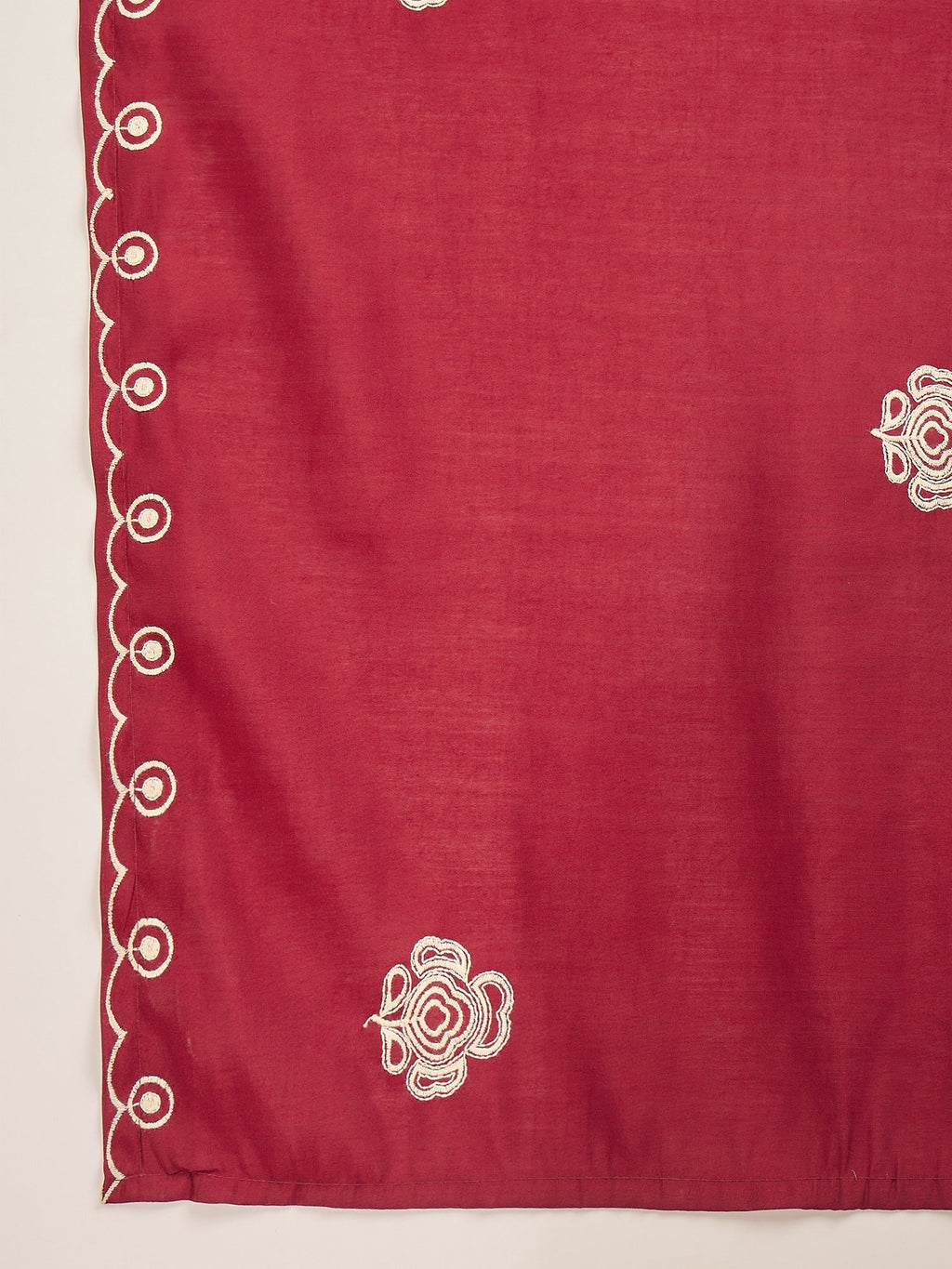 Joban Fashion Maroon Silk Embroidery Readymade Kurta Set | Grocsy