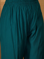 Joban Fashion Teal Silk Embroidery Readymade Kurta Set | Grocsy