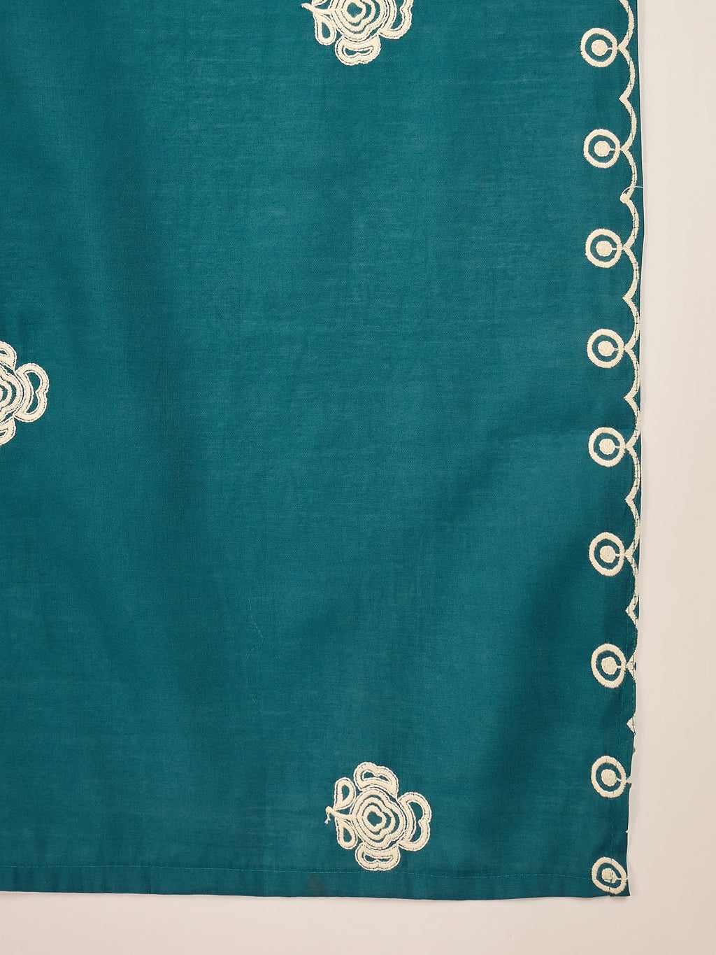 Joban Fashion Teal Silk Embroidery Readymade Kurta Set | Grocsy