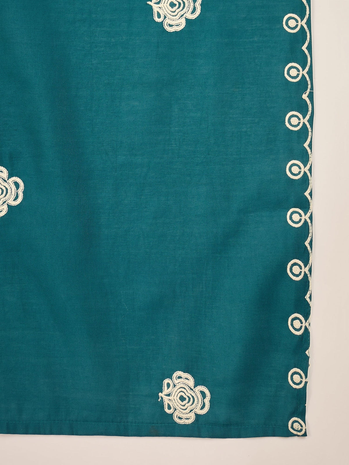 Joban Fashion Teal Silk Embroidery Readymade Kurta Set | Grocsy