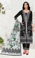 Anaita Black Slub Cotton Suit with Embroidered Multi Work | Grocsy