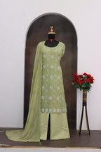 Anaita Green Faux Georgette Suit With Embroidery & Sequence Work | Grocsy