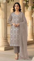 Anaita Chiku Faux Georgette Suit With Embroidery & Sequence Work | Grocsy