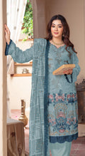 Anaita Blue Chiffon Suit with Embroidery & Sequence Work | Grocsy