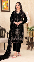 Anaita Black Velvet Suit With Embroidery Sequence Work | Grocsy