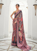 Monjolika Fashion Multi Colour Classic Digital Printed Crepe Silk Saree | Grocsy