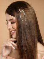 Panash Women Gold-Toned Embellished Bumpit Hair Pin | Grocsy