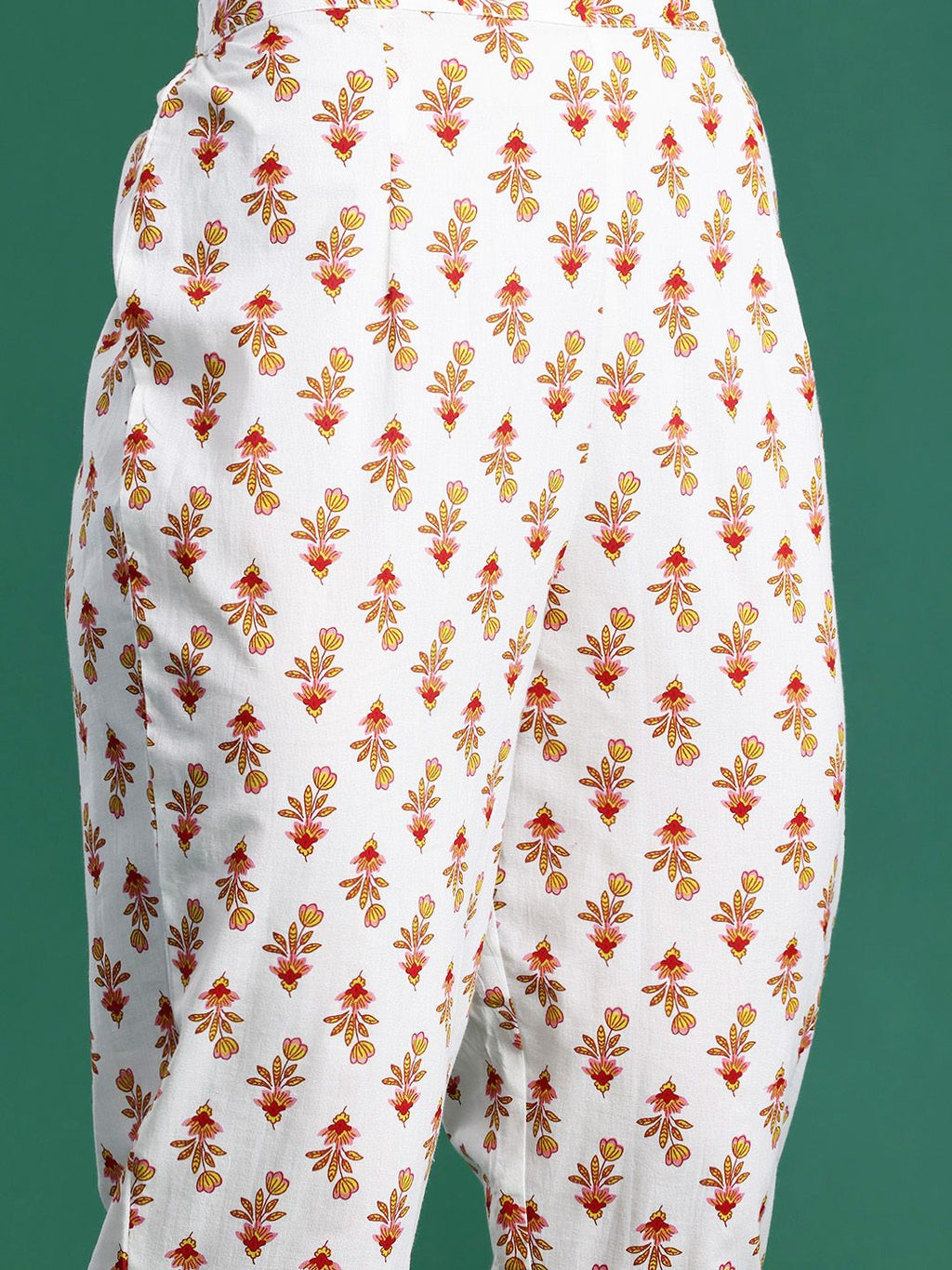 Indo Era Floral Printed Pure Cotton Kurta with Palazzos & Dupatta | Grocsy