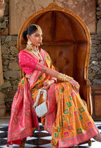 Monjolika Fashion Banarasi Silk Zari Mustard Trendy Saree | Grocsy