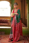 Monjolika Fashion Green Silk Patola Print Classic Saree | Grocsy