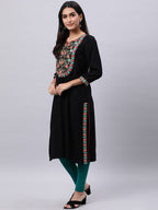 Souchii Women Ethnic Motifs Yoke Design Mirror Work Beautiful Kurta | Grocsy