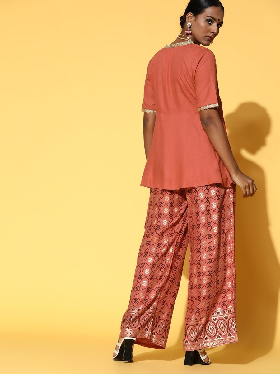 All About You Ethnic Motifs Viscose Rayon Kurta Set | Grocsy