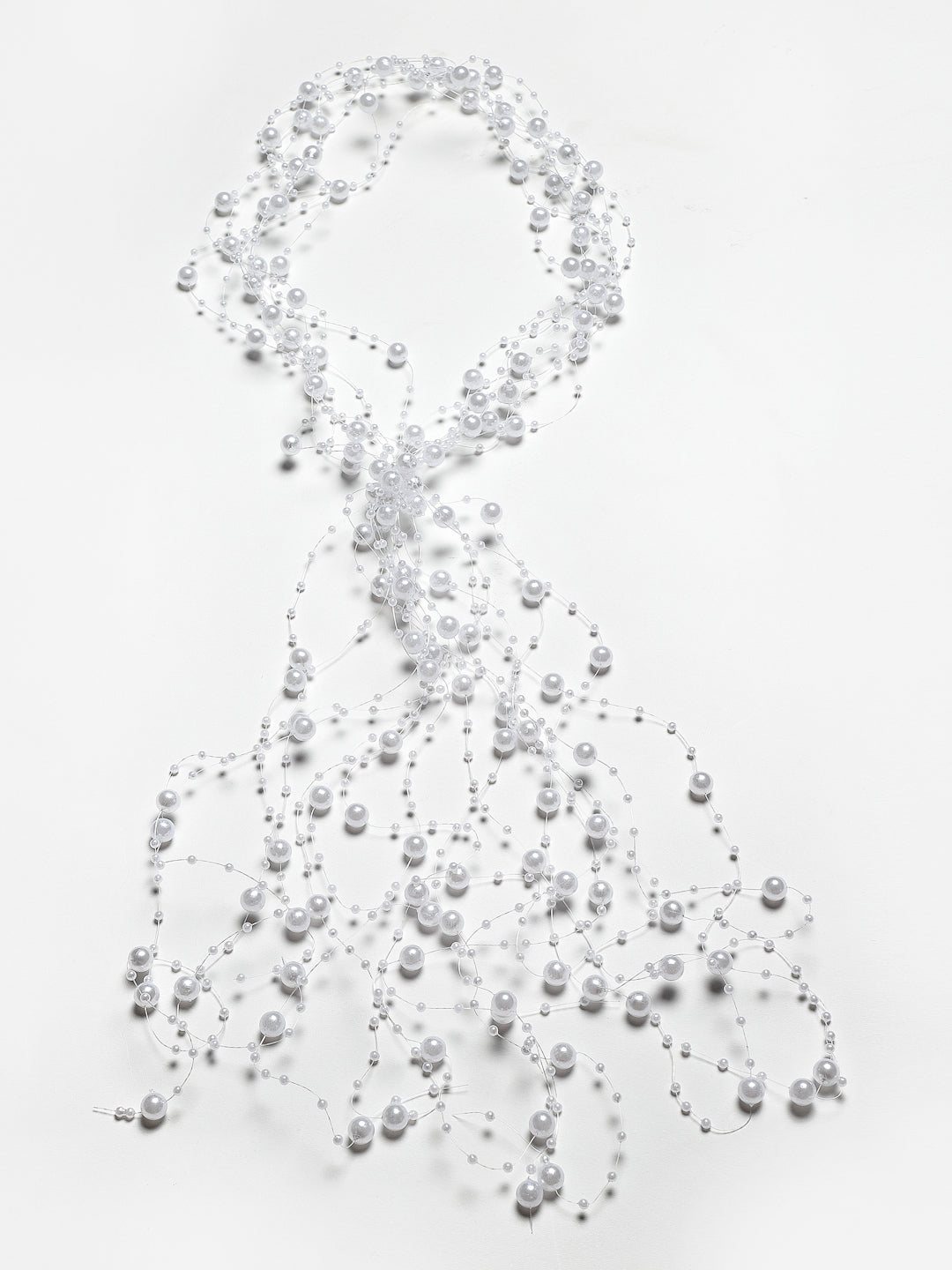 Panash Women White Pearls Embellished Tiara | Grocsy