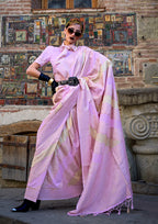 Monjolika Fashion Katan Silk Weaving Zari Trendy Saree In Mauve | Grocsy