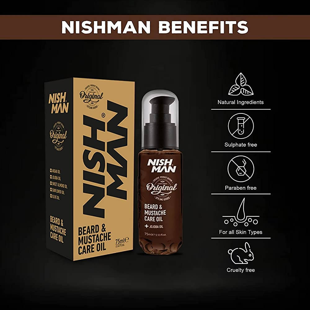 Nishman Beard & Mustache Care Oil | Grocsy