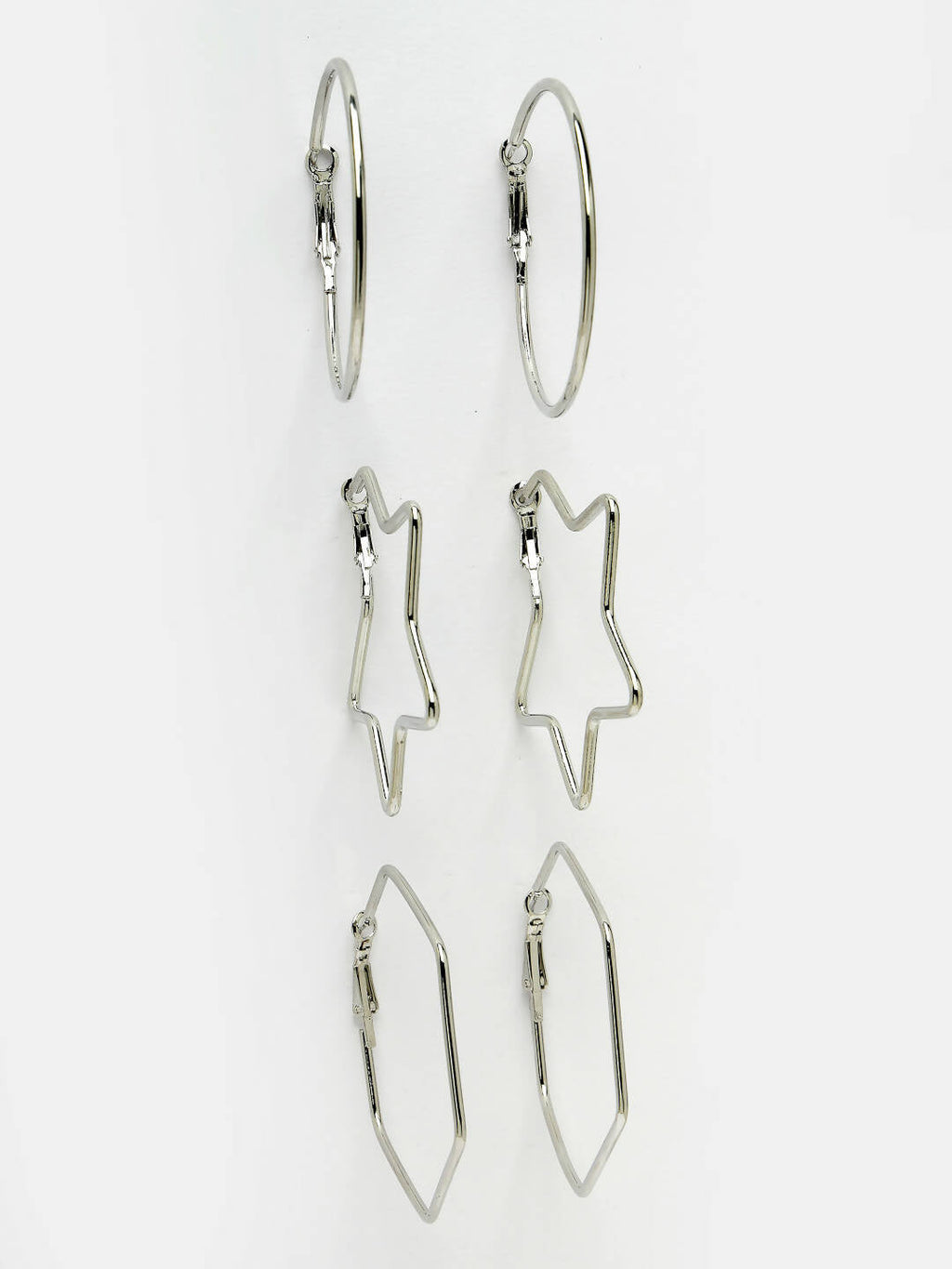 NVR Women Gold-Toned Geometric Hoop Earrings | Grocsy