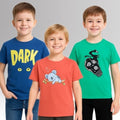 Chilins Round Neck Printed Super Combed Cotton T-shirt (Pack of 3) | Grocsy