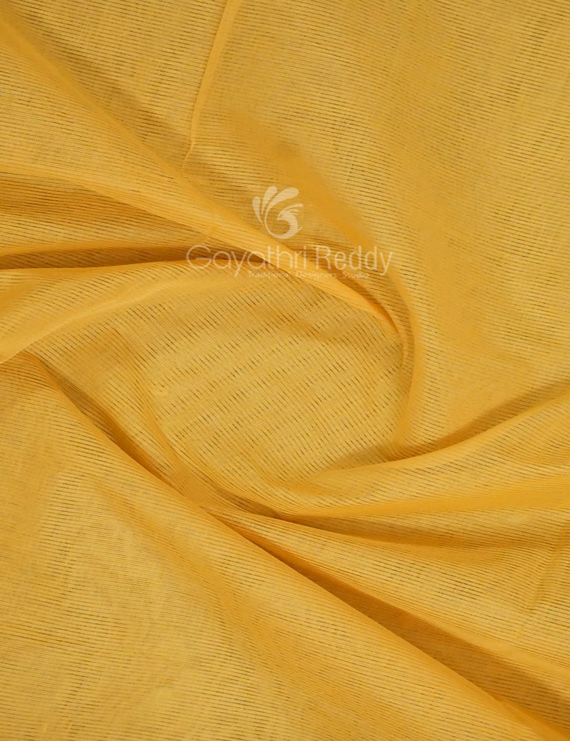 Dual Shades of Yellow With Contrast Blouse Pure Mangalgiri Cotton By Gayathri Reddy Designer Studio | Grocsy