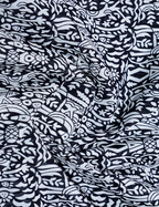 White And Black Combo Block Print Pure Mulmul Cotton Saree By Gayathri Reddy Designer Studio | Grocsy