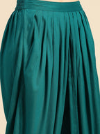 Sangria Women Mustard Yellow & Green Kurta with Dhoti Pants | Grocsy