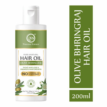 Nuerma Science Olive Bhringraj Hair Oil to Fight Hair Loss & Promote Hair Growth | Grocsy