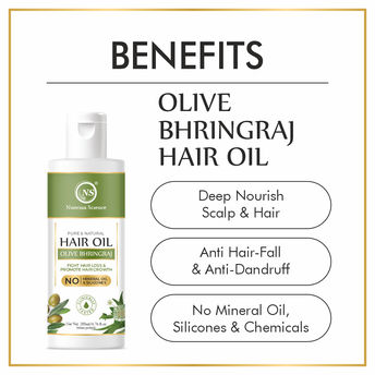 Nuerma Science Olive Bhringraj Hair Oil to Fight Hair Loss & Promote Hair Growth | Grocsy