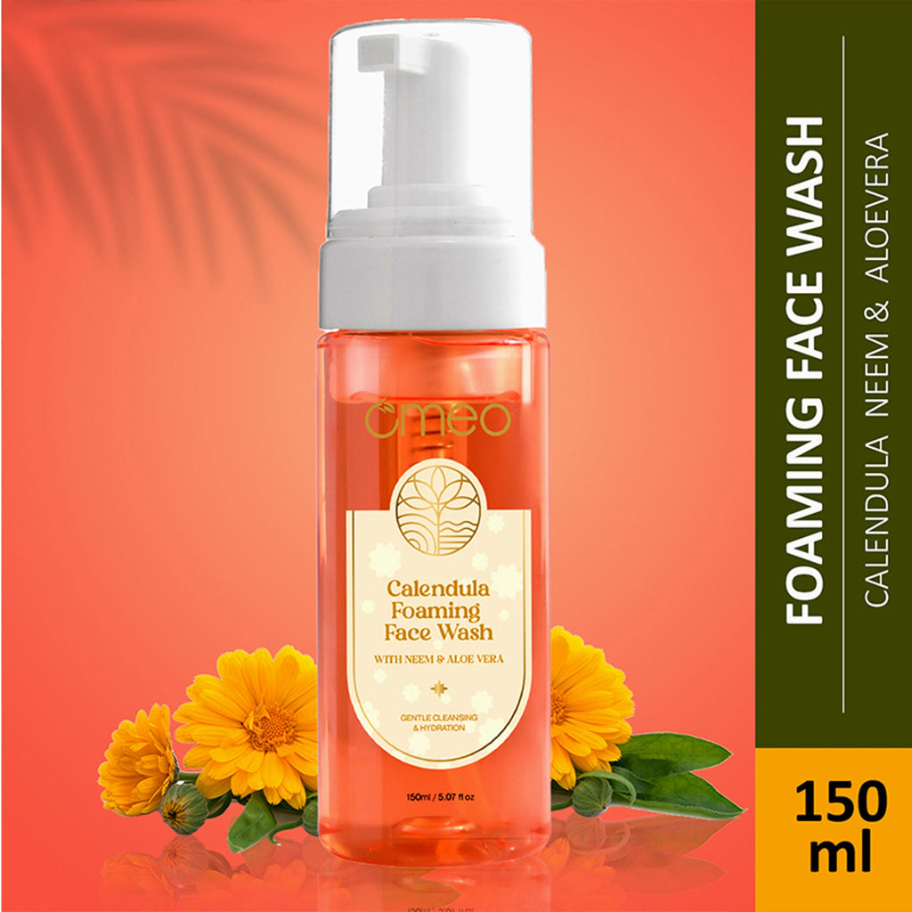 Omeo Calendula Foaming Face Wash - Gentle, Daily Use, Safe For All Skin Types | Grocsy