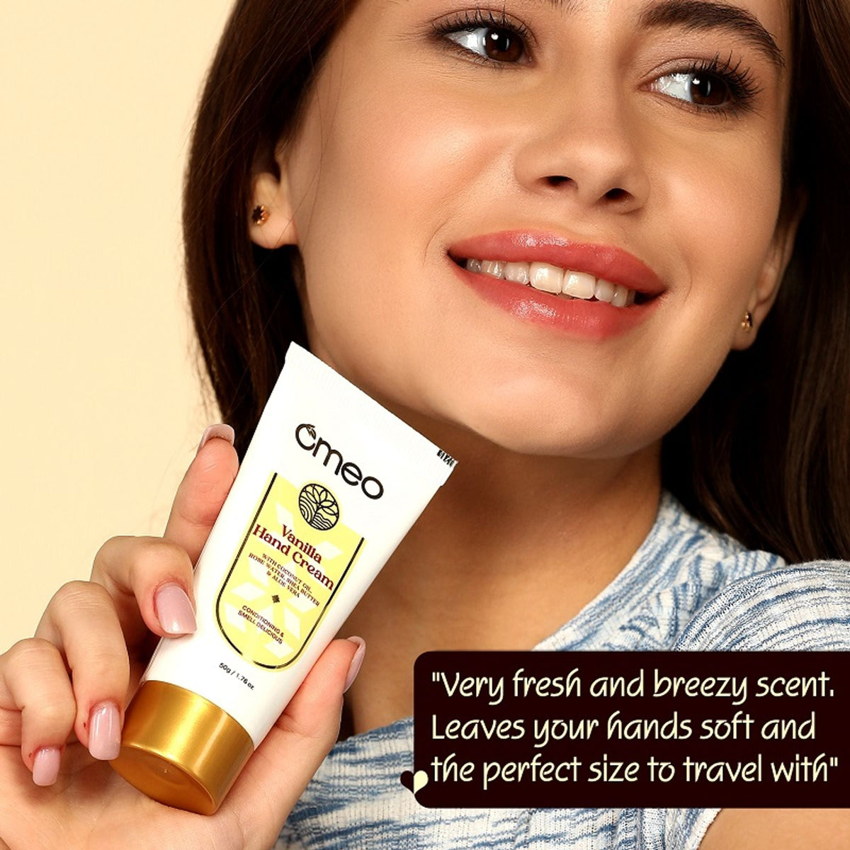 Omeo Vanilla Hand Cream - For Glowing & Hydrated Hands | Grocsy