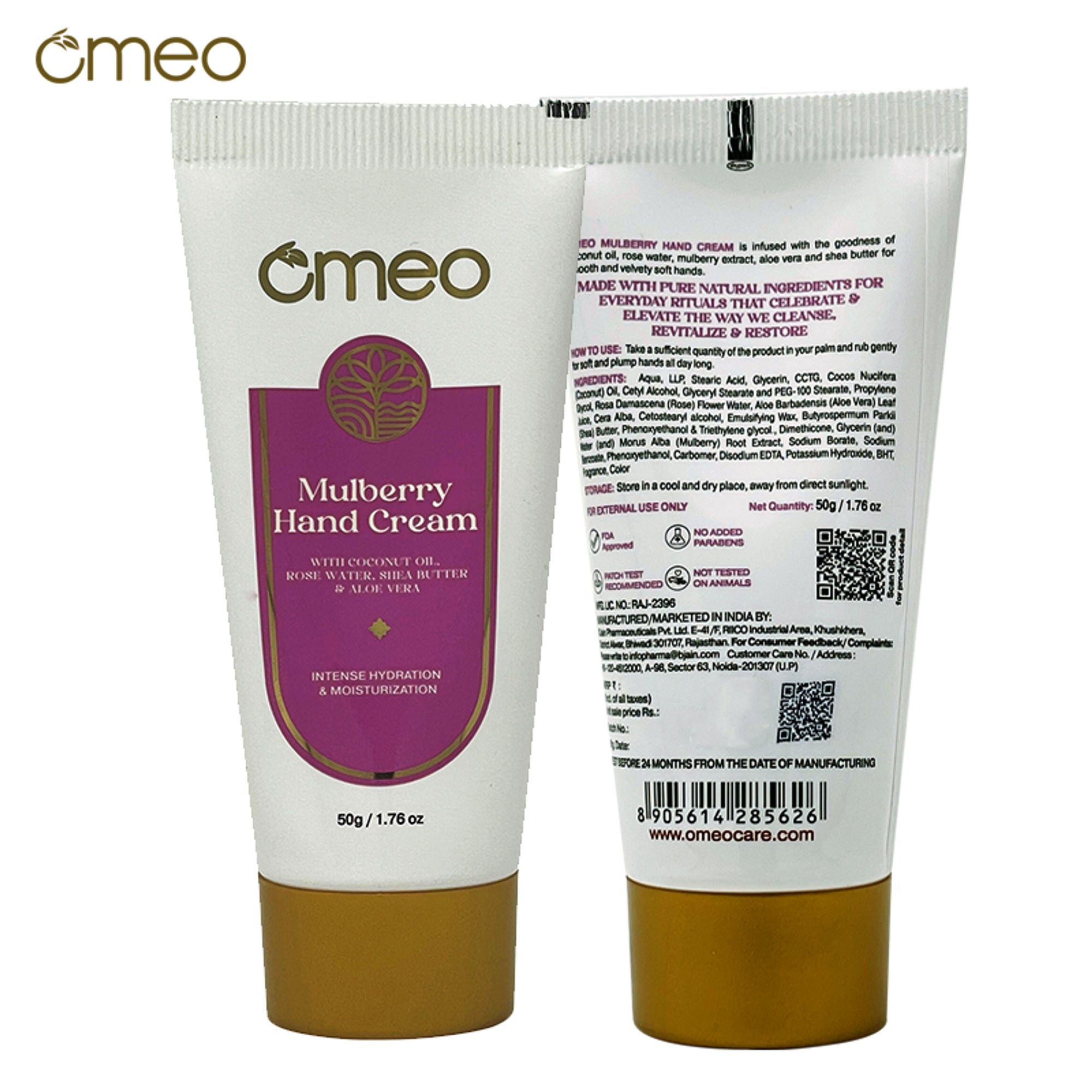 Omeo Mulberry Hand Cream - For Glowing & Hydrated Hands | Grocsy