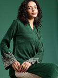 Sangria Mandarin Collar Straight Kurta | Grocsy