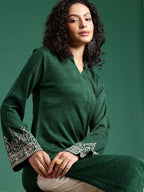 Sangria Mandarin Collar Straight Kurta | Grocsy