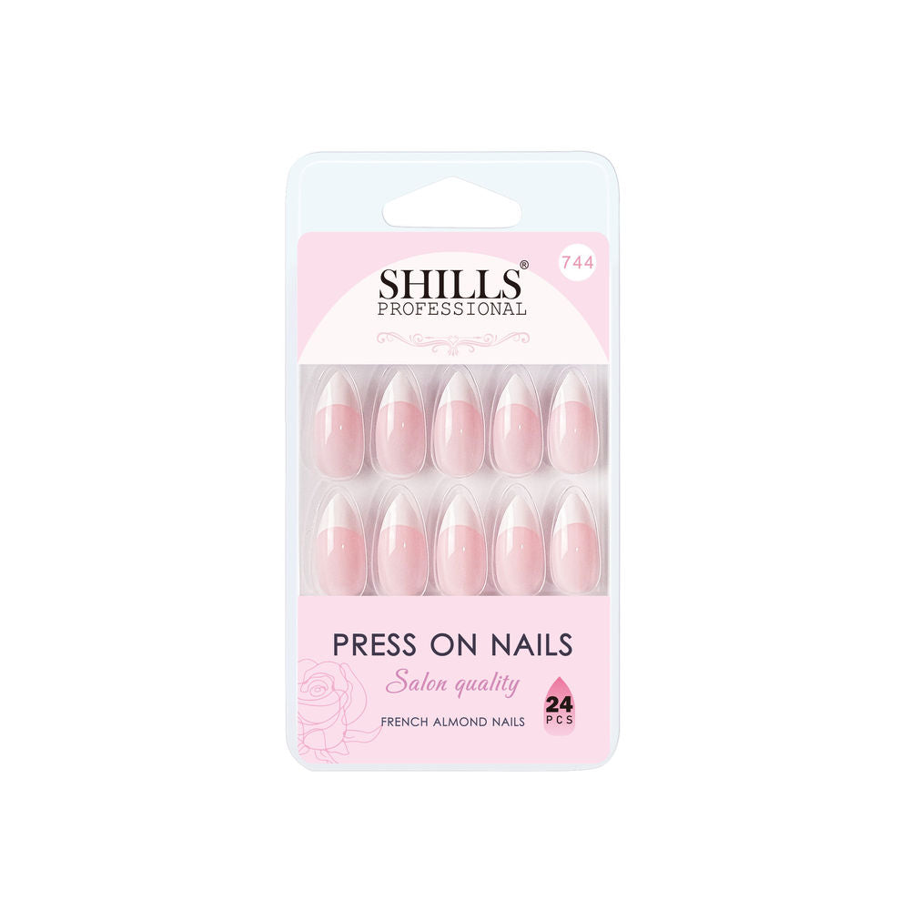 Shills Professional Reusable Press On Nails French Almond - SPN744 | Grocsy