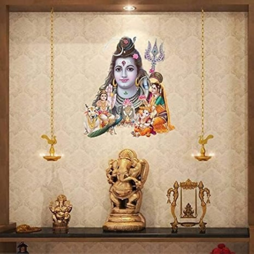 Rangoli Vinyl Religious Wall Sticker Multicolour | Grocsy