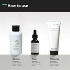 Minimalist Oily Skincare Kit For Women & Men, Face Wash, Serum & Moisturizer | Grocsy