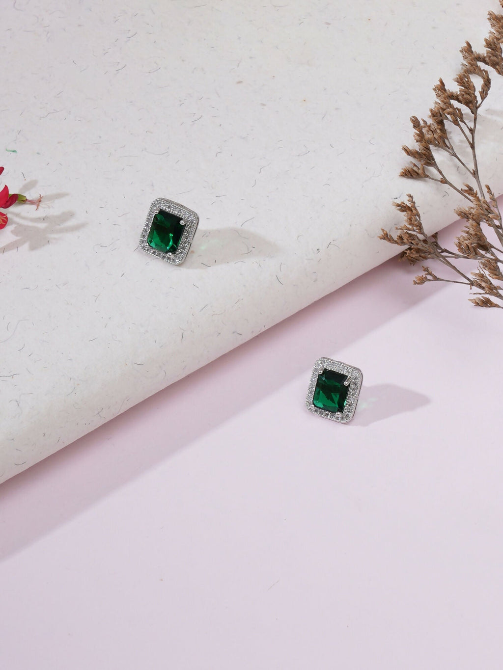 stone stud (green) - Ruby Raang