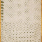 Exclusive Collection 100% Pure Cotton Off White Pesta Saree With Printed Work | Grocsy