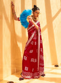 Monjolika Fashion Maroon Printed Georgette Classic Saree | Grocsy