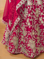 Monjolika Fashion Art Silk Embroidered Rani Pink Trendy Lehenga Choli | Grocsy