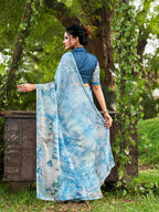 Tikhi Imli Tie and Dye Chiffon Saree | Grocsy