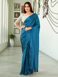 Tikhi Imli Solid Satin Saree | Grocsy