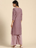 All About You Ethnic Motifs Printed Kurta with Palazzos | Grocsy