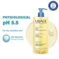 Uriage Cleansing Oil with 25% Glycerin Dermat Recommended Gently Cleanses & Moisturizes Face & Body | Grocsy